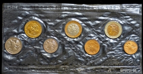 Годовой набор монет РФ 1992 (в мягк  запайке)