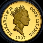 2 доллара 1997 "Королева и ее дочери" (Острова Кука)