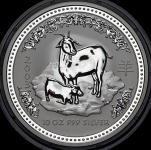 10 долларов 2003 "Лунный календарь: Год козы" (Австралия)