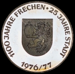 Медаль "25 лет городу Фрехин 1977" (Германия)