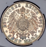 5 марок 1911 "90-летие принца-регента Луитпольда Баварского" (Бавария) (в слабе)