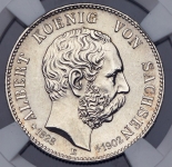 2 марки 1902 "На смерть короля Альберта" (Саксония) (в слабе)