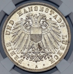 3 марки 1909 (Любек) (в слабе)
