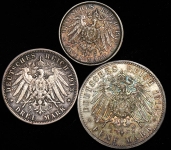 Набор из 3-х сер  монет (Пруссия)