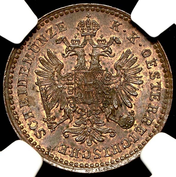 1 крейцер 1879 (Австрия) (в слабе)