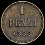1 пенни 1888 (Финляндия)