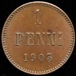 1 пенни 1903 (Финляндия)