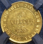 10 марок 1905 (Финляндия) (в слабе)