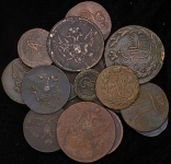 Набор из 22-х медных монет
