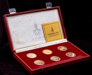 Набор из 6-ти золотых монет "Олимпиада-80" (в п/у)