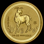 25 долларов 2003 "Лунный календарь: Год козы" (Австралия)