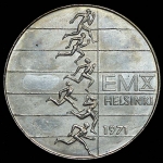 10 марок 1971 "X Чемпионат Европы по легкой атлетике" (Финляндия) (с сертификатом)