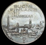 10 марок 1971 "X Чемпионат Европы по легкой атлетике" (Финляндия) (с сертификатом)