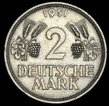 2 марки 1951 (ФРГ)