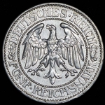 5 марок 1928 "Дуб" (Германия)