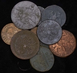 Набор из 11-ти медных монет