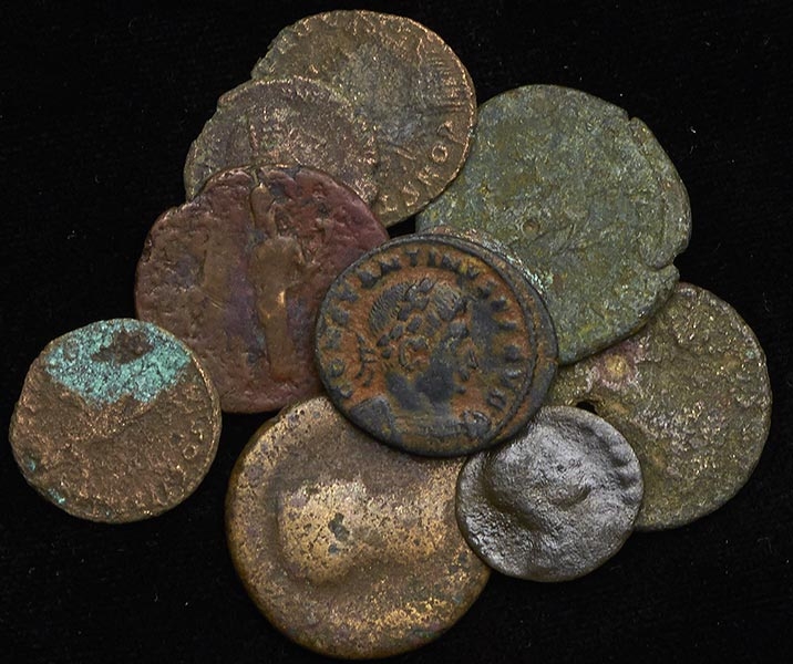 Набор из 10-ти античных монет