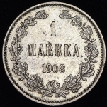 1 марка 1908 (Финляндия)