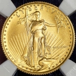 10 долларов 1986 "Американский золотой орел" (США) (в слабе)
