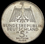 5 марок 1971 "500 лет со дня рождения Альбрехта Дюрера" (Германия)