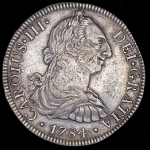 8 реалов 1784 (Мексика)