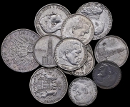 Набор из 17-ти сер  монет (Германия)