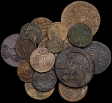 Набор из 32-х медных монет