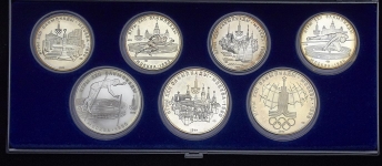 Набор из 7-ти сер  монет "Олимпиада-80"