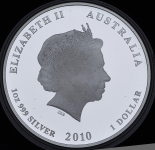 1 доллар 2010 "Год тигра" (Австралия)