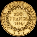 100 франков 1886 "Ангел" (Франция)
