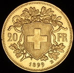 20 франков 1899 (Швейцария)