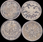 Набор из 4-х сер  25-копеечных монет