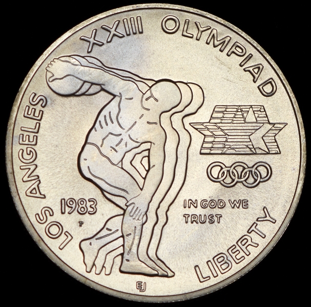 1 доллар 1983 "XXIII летние Олимпийские Игры: Дискобол" (США)
