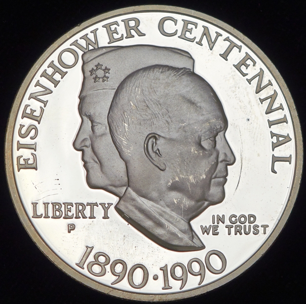 1 доллар 1990 "100 лет со дня рождения Эйзенхауэра" (США)