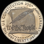 1 доллар 1987 "200 лет Конституции США" (США)