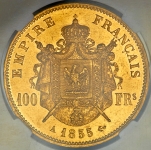 100 франков 1855 (Франция) (в слабе)