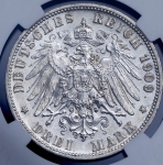 3 марки 1909 (Вюртемберг) (в слабе)