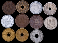 Набор из 11-ти монет (Япония)