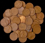 Набор из 50-ти монет 1 цент (США)
