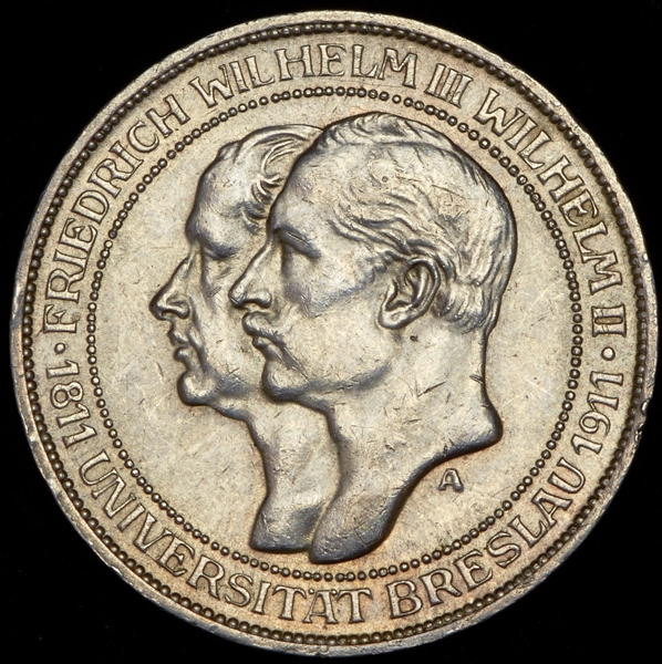 3 марки 1911 "100-летие университета Бреслау" (Пруссия)