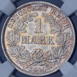 1 марка 1914 (Германия) (в слабе)