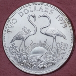 2 доллара 1973 в п/у (Багамы)