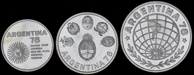 Набор из 3-х сер  монет (Аргентина)