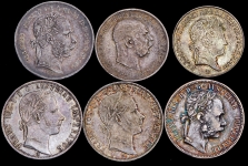 Набор из 6-ти сер  монет (Австро-Венгрия)