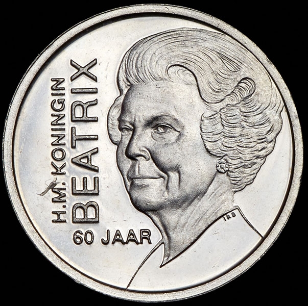 Медаль "60-ти летие королевы Беатрикс" (Нидерланды)