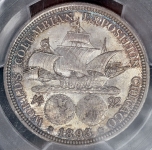 1/2 доллара 1893 "Колумбийская выставка" (в слабе)