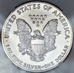 1 доллар 1990 "Американский серебряный орел" (США) (в слабе)