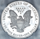 1 доллар 1996 "Американский серебряный орел" (США) (в слабе)