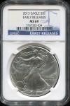 1 доллар 2013 "Американский серебряный орел" (США) (в слабе)