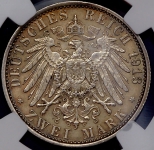 2 марки 1913 (Пруссия) (в слабе)